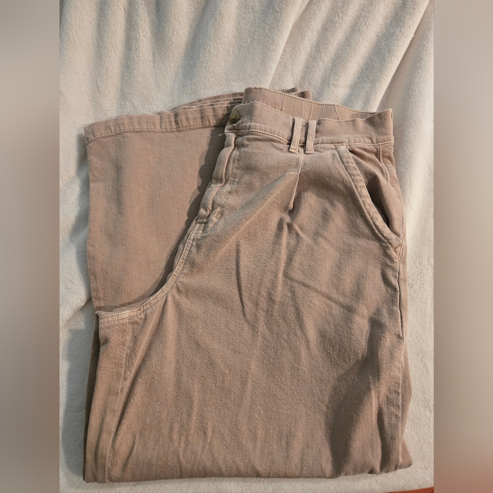 AE Dreamy Drape Stretch Poppy Trouser Size 18 Regular Khaki - Picture 5 of 5